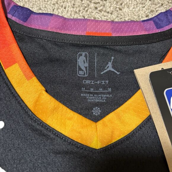 Jordan Devin Booker Phoenix Suns Black PHX Jersey Men’s M 44 Swingman NBA New!! - Picture 5 of 10